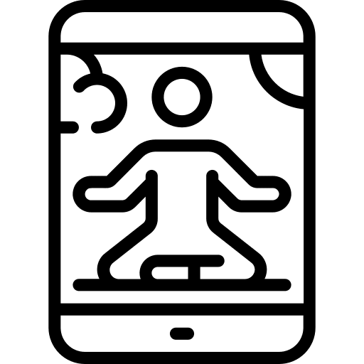 Meditation app man meditation app wellness icon