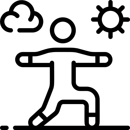 Yoga sports and competition wellness poses icon