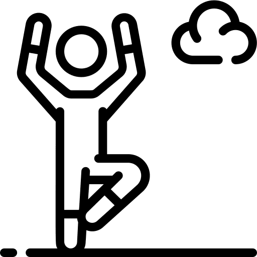 Yoga tree yoga exercise icon