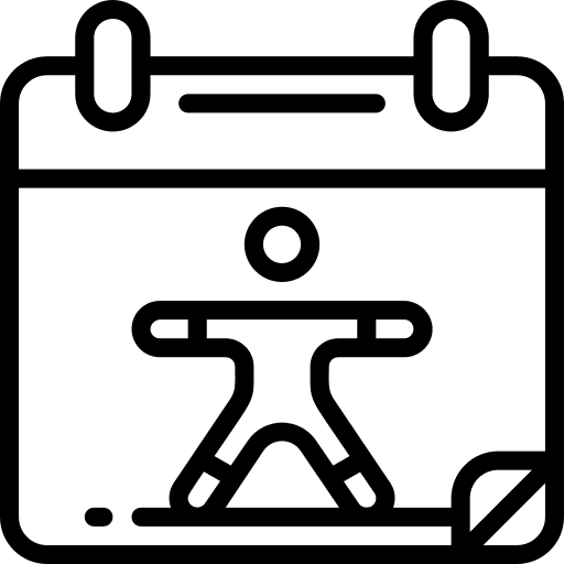 Yoga yoga organization calendar icon
