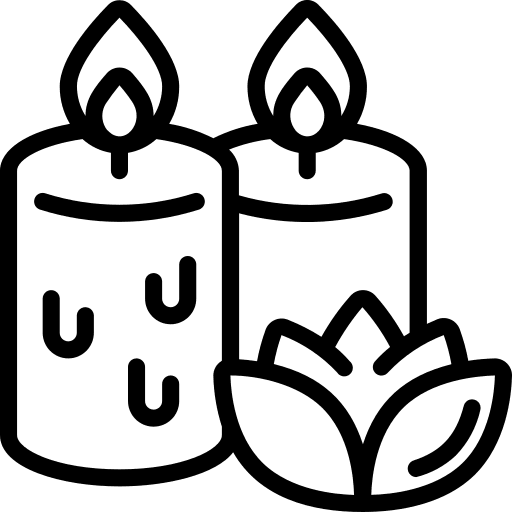 Candles relax scent spa icon