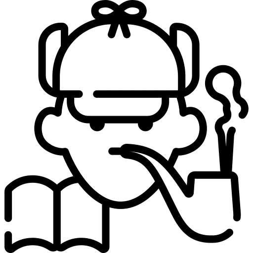 Detective story detective story detective education icon