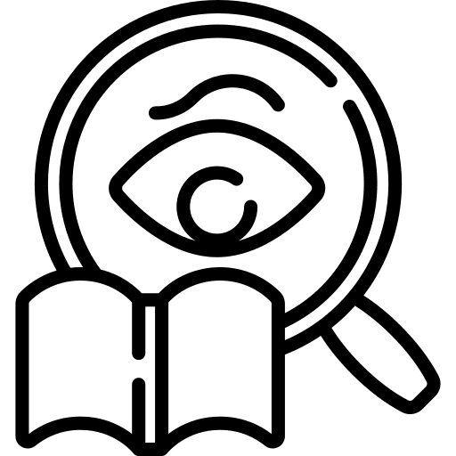 Literary criticism loupe critics icon