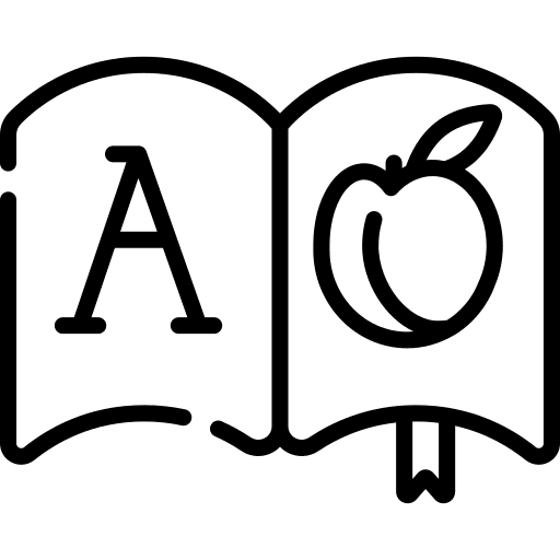 Childrens book literature library education icon