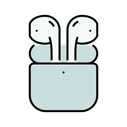 Airpods audio headphones sound icon