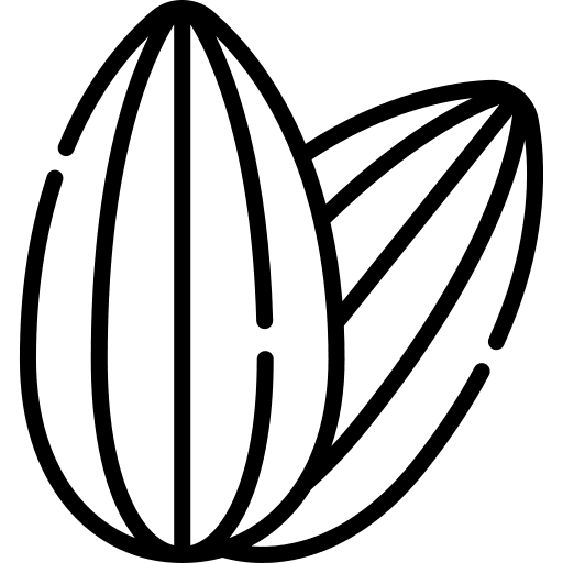 Almond diet vegetarian food and restaurant icon