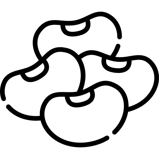 Soy food and restaurant beans seed icon