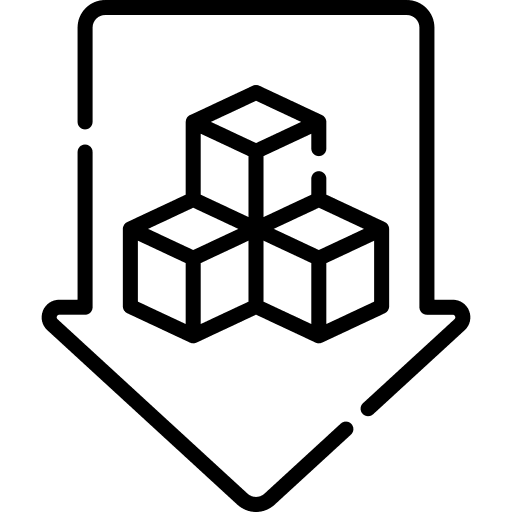 Sugar cube food and restaurant low icon