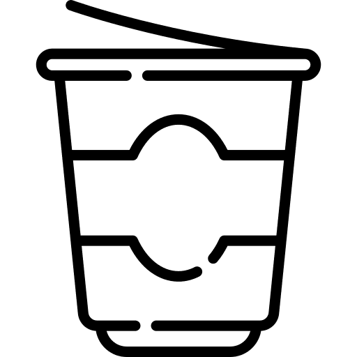 Yogurt dessert food and restaurant food icon