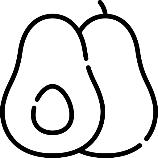 Avocado vegan food healthy food icon