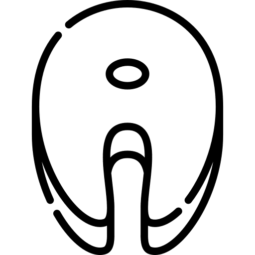 Fish food and restaurant fish healthy food icon