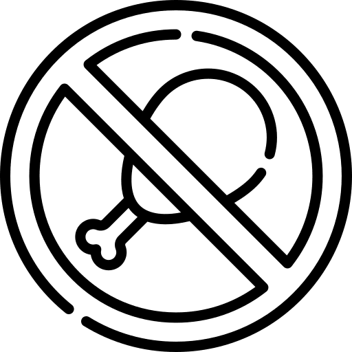 Fried meat food and restaurant food icon