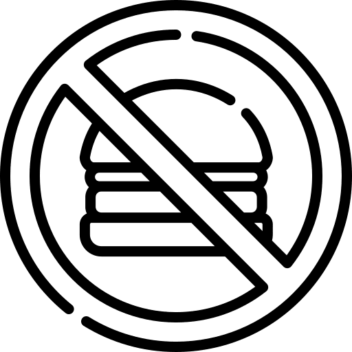 No fast food no food hamburguer fast food icon