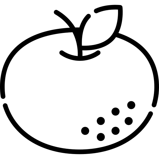 Orange food and restaurant food healthy food icon