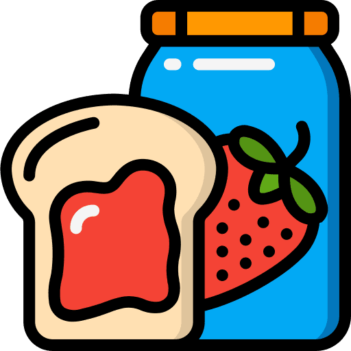 Breakfast food and restaurant jam breakfast icon