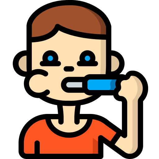 Brushing teeth brushing teeth avatar man icon