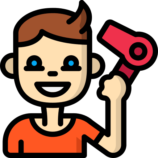 Drying hair drying hair people avatar icon