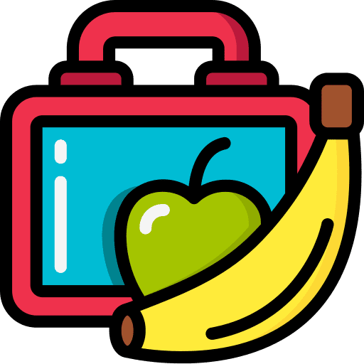 Lunchbox breakfast food and restaurant banana icon
