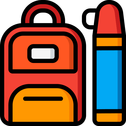 Backpack baggage travel backpack icon