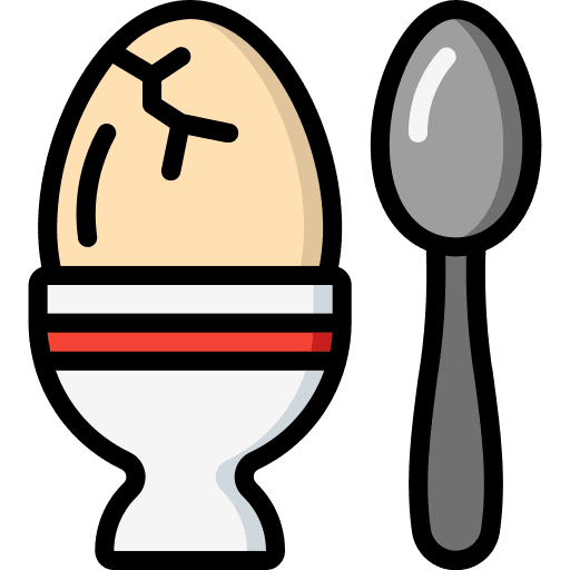 Boiled egg organic egg protein icon