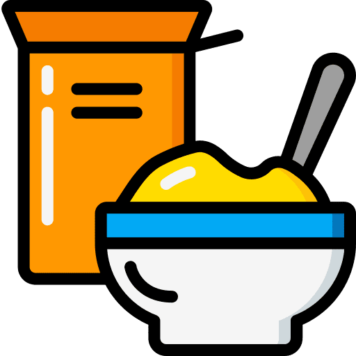 Cereal food and restaurant food nutrition icon