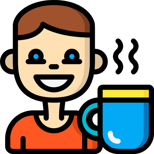 Coffee hot drink happy coffee icon