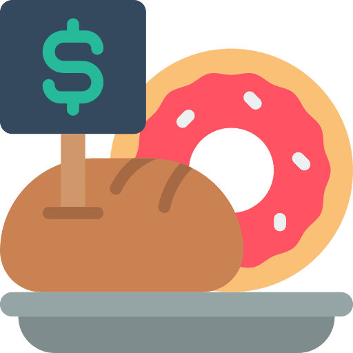 Bakery breakfast toast bread icon