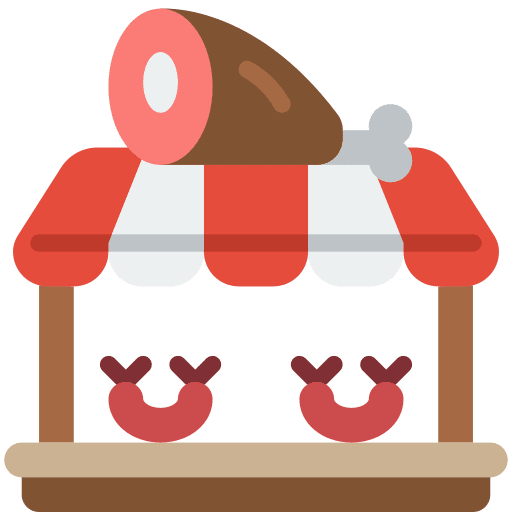 Butcher shop commerce store commerce and shopping icon