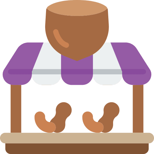 Food stall commerce and shopping food stall store icon