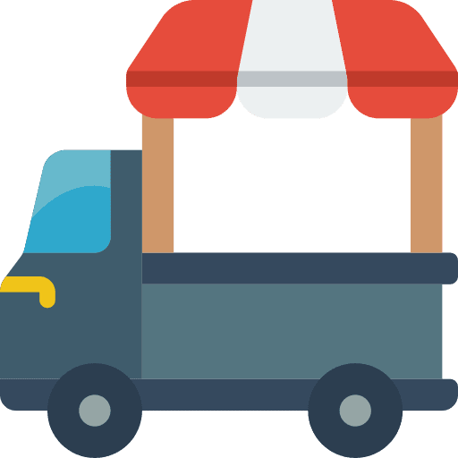 Food truck van food and restaurant gastronomy icon