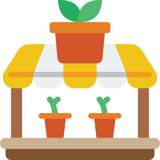 Garden centre shop commerce and shopping market icon