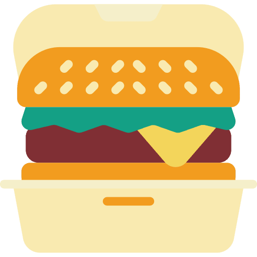 Burger sandwich junk food hamburger icon