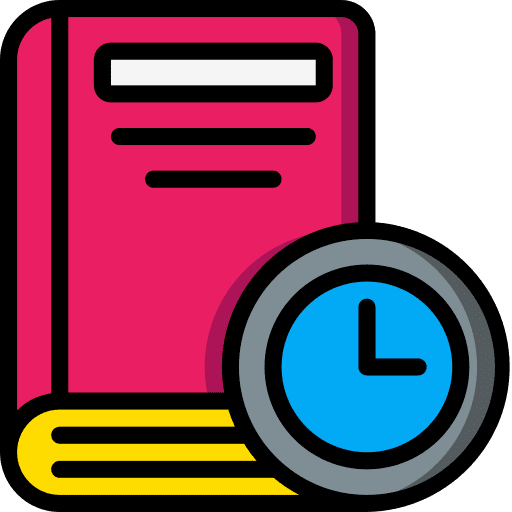 Book book clock literature icon