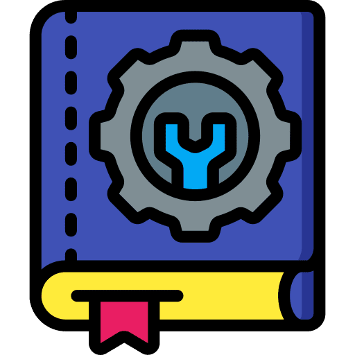 Book library mechanical book icon