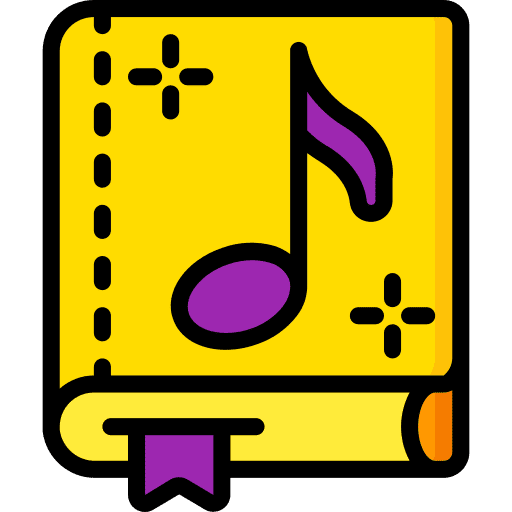 Book library music book icon