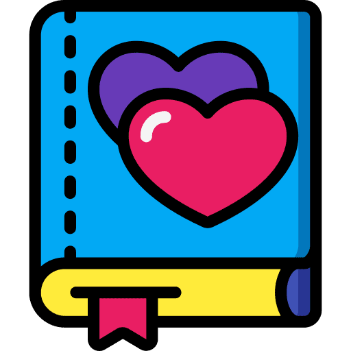 Book literature learning romance icon