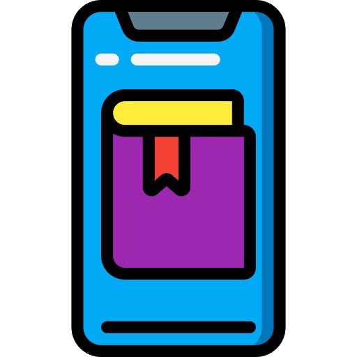 Ebook reading study library icon