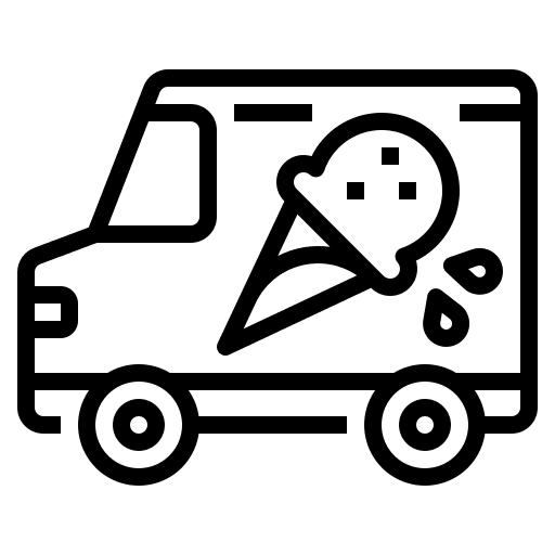 Ice cream truck ice cream sweet food truck icon