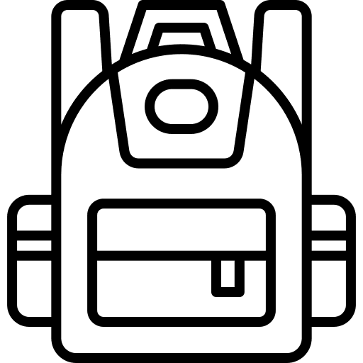 Backpack travel camping bags icon