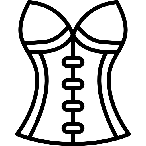 Corset fashion elegant cothes icon