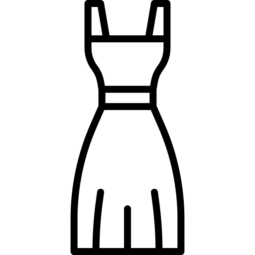 Dress elegant femenine garment icon