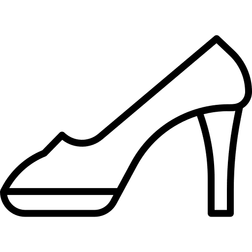 High heels shoe women footwear icon