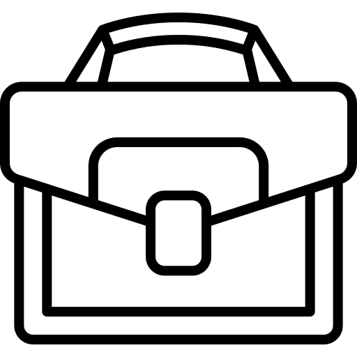 Portfolio fashion briefcase suitcase icon