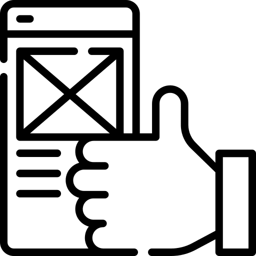 Usability hand checking testing icon