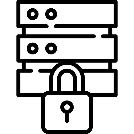 Data protection server padlocks ui icon