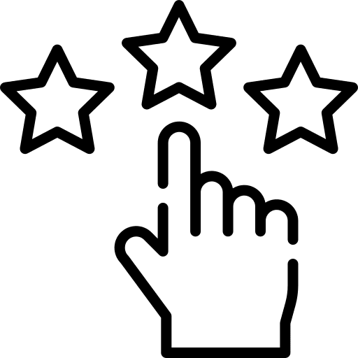 Feedback rating star business and finance icon