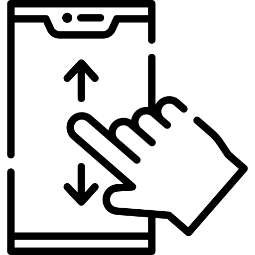 Scroll ui smartphone browser icon