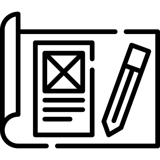 Sketching architecture buildings construction and tools icon