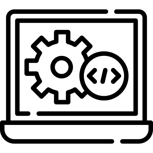 Development ui laptop coding icon