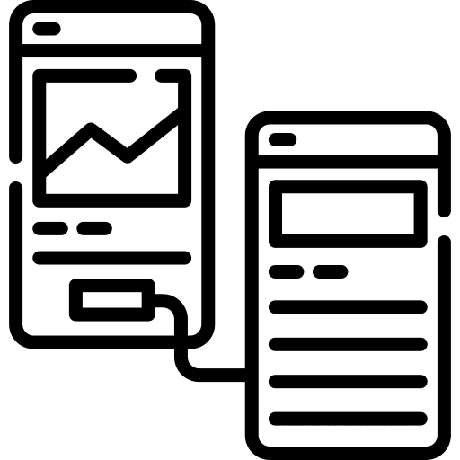 Flow ui network smartphones icon